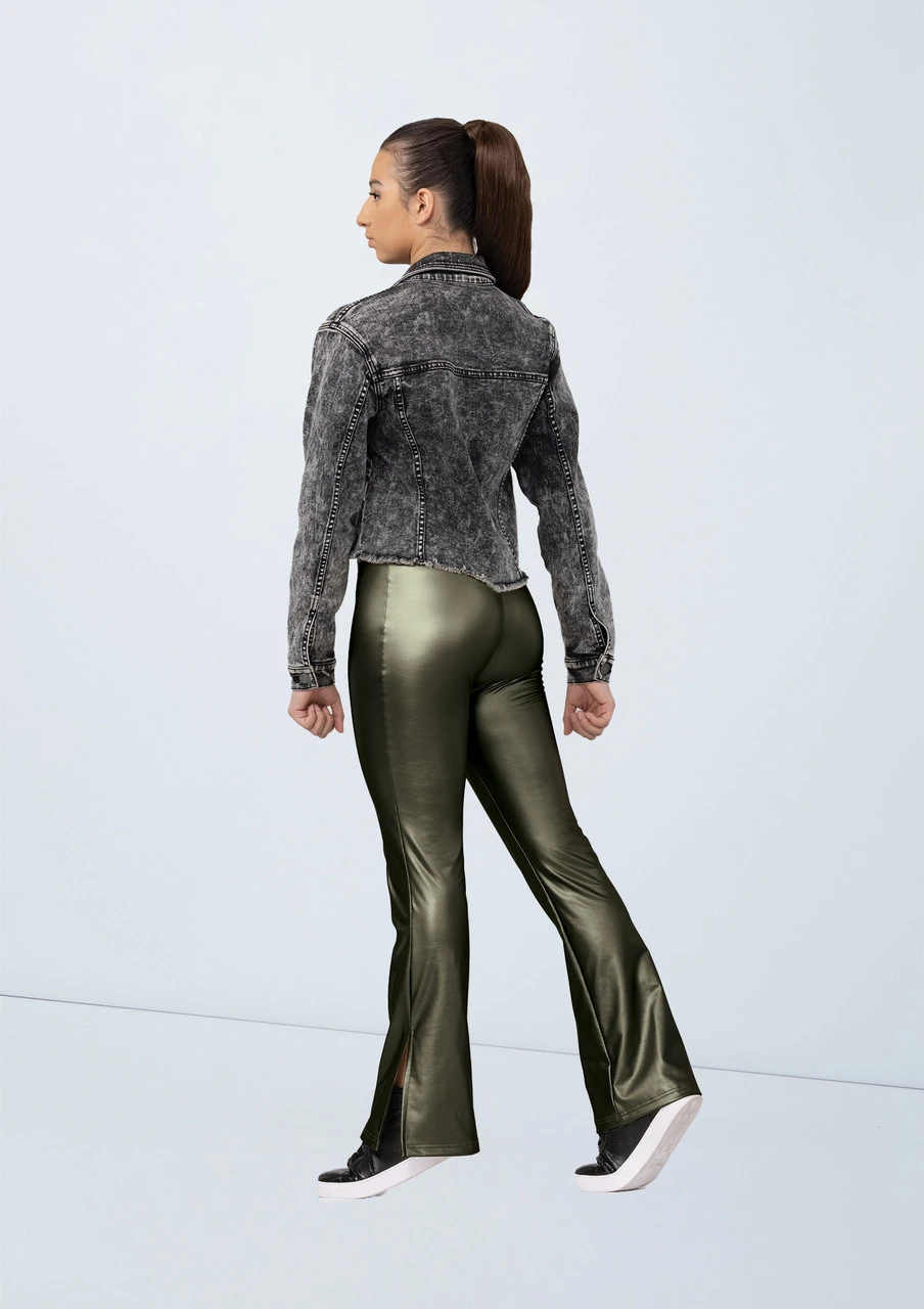Weissman Vegan Leather Side-Split Pants 2 Weissman Vegan Leather Side-Split Pants - Image 2