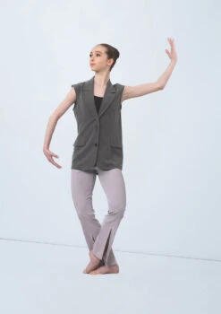 Weissman Split-Front Suit Pants -Capezi Dance Wear Shop wn15562 grey 19 t 69347.1698825485